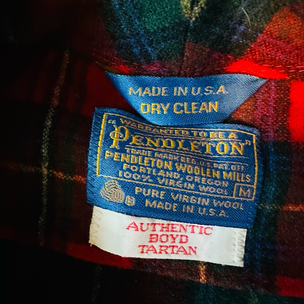 Pendleton Plaid Wool Robe Men’s - Picture 2 of 2